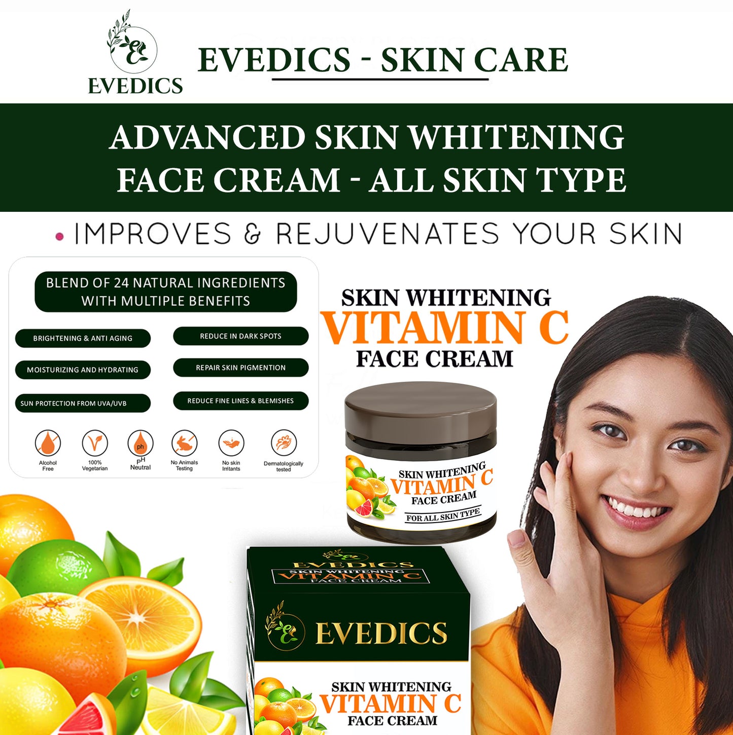 Evedics Vitamin-C Advanced Multivitamin Face Cream