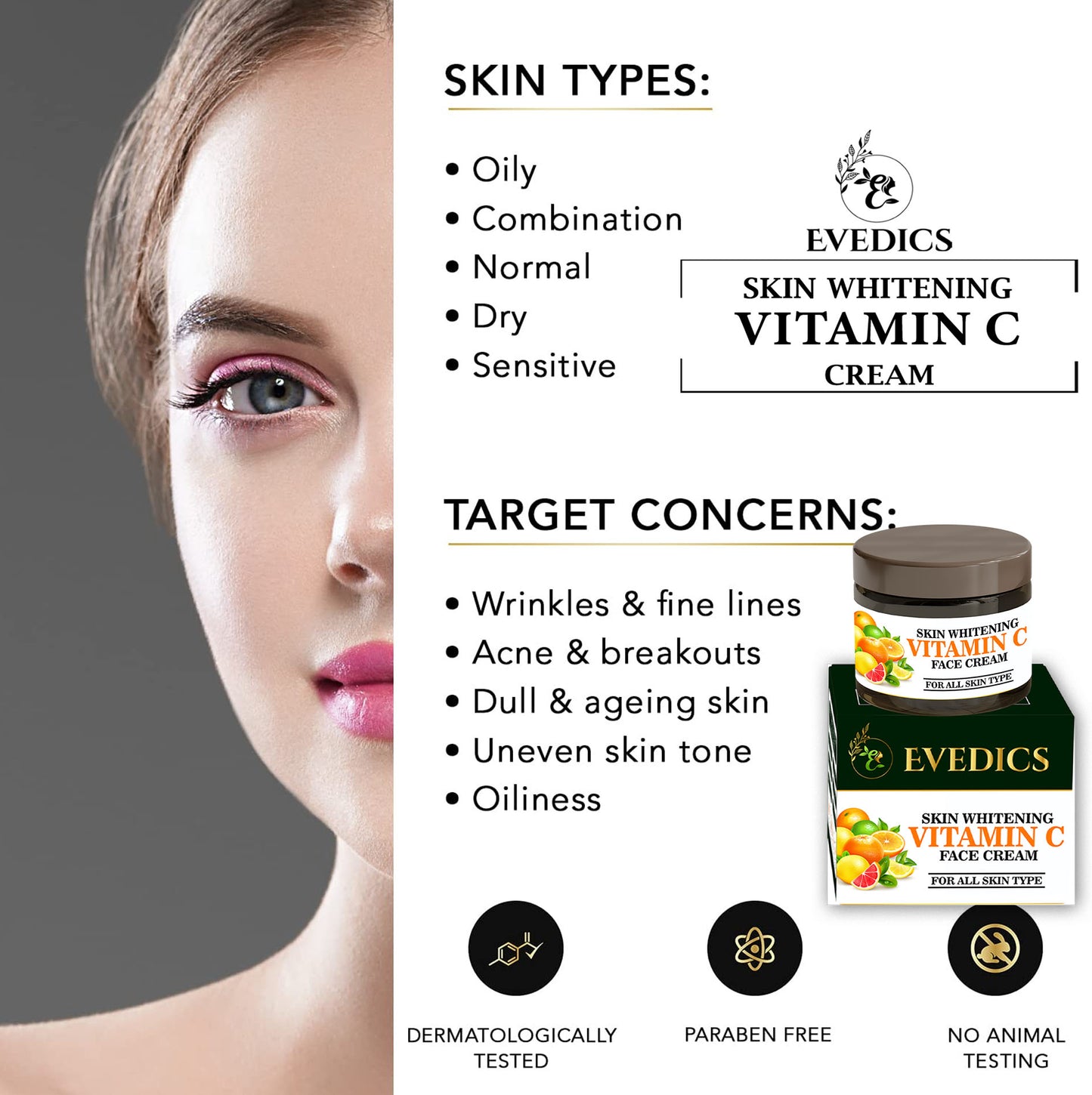Evedics Vitamin C Skin Whitening Cream